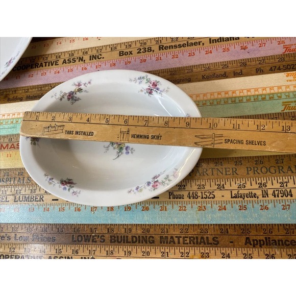 LIMOGES France Haviland Serving Platter Blue Floral Porcelain Bowl Tray 2 Pcs - Picture 15 of 16